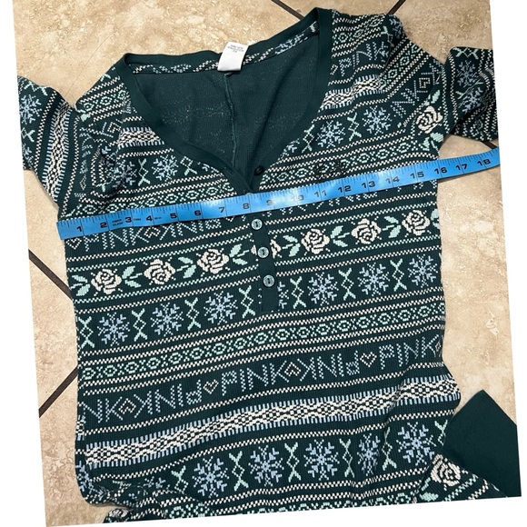 Pink one piece pajama romper - Picture 6 of 7